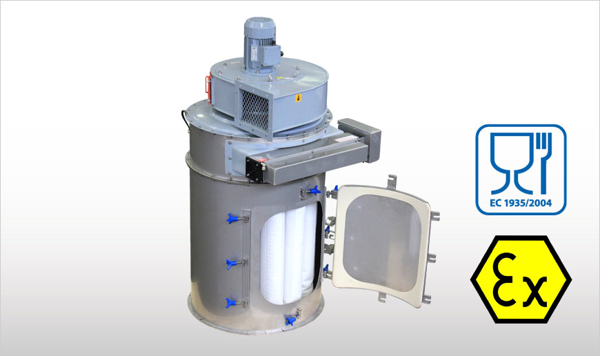 WAMFLO Food Flanged Round Food-Grade Dust Collectors